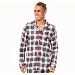 allbrand365 designer Mens Stewart Plaid Pajama Top 2XB(TALL)
